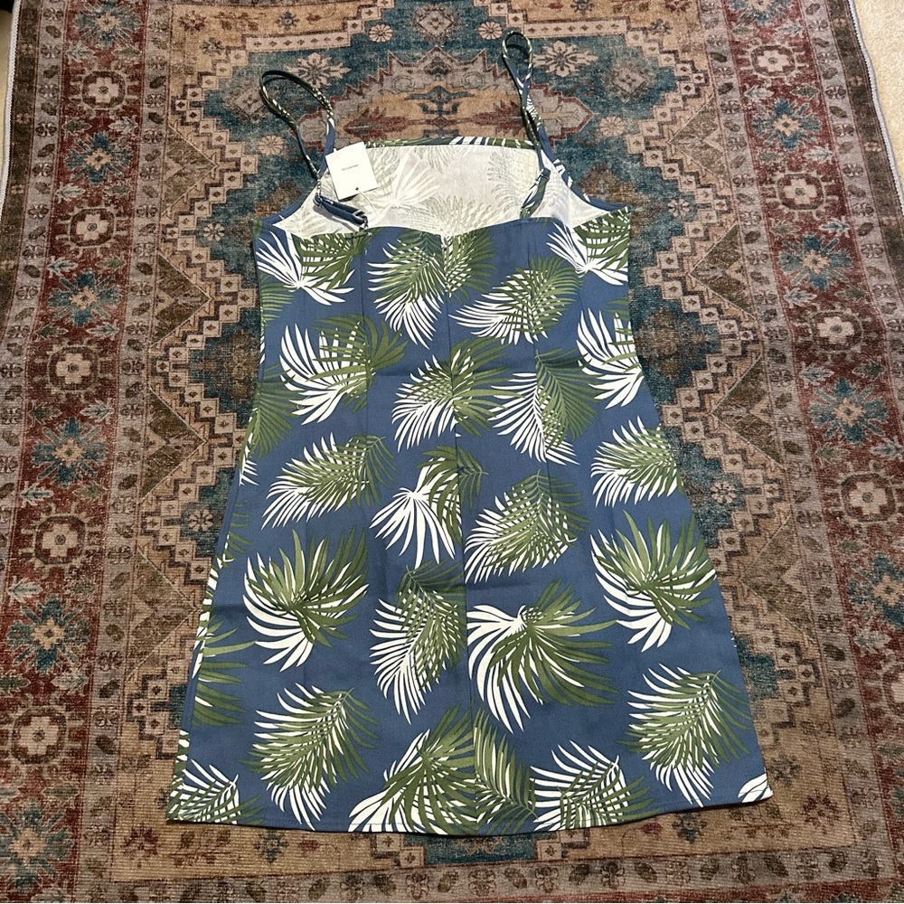 NWT urban outfitters• Palm Print Bodycon Mini
Dress Blue Size XS and S - Picture 15 of 16